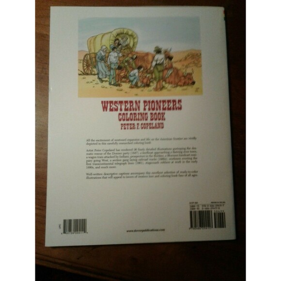 Western Pioneers Peter Copeland Dover Educational Coloring Book U.S. History - Picture 2 of 10
